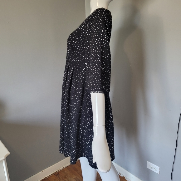 Modcloth Yumi Polka Dot Lace Trimmed Dress, VGUC, Size S - Picture 3 of 7